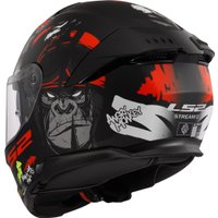 Мотошлем LS2 FF808 Stream 2 Angry Monkey (XS, черный матовый/красный)