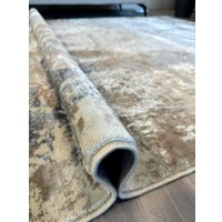 Ковер для жилой комнаты Radjab Carpet Бьянка Овал D056A 8793RK-B (1.2x1.8, Cream Shirink/Vizon Fdy)