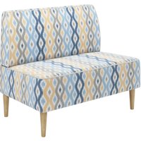 Диван MONOFIX Одос Принт 2-хместный (абстракция голубой/микровелюр)