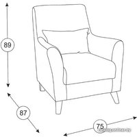 Интерьерное кресло Нижегородмебель Либерти ТК 231 (лаунж, зеленый)