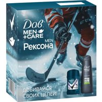 Подарочный набор Rexona Men дезодорант 50 мл + гель для душа Дав Active power 225 мл