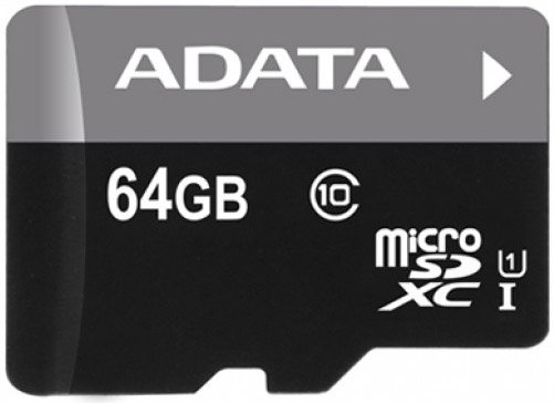 

Карта памяти ADATA Premier microSDXC UHS-I U1 (10 Class) 64 Gb (AUSDH64GUICL10-RA1)