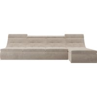 Модульный диван Лига диванов Холидей люкс 105553 (велюр, бежевый)