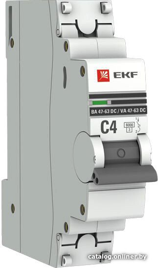 Выключатель автоматический EKF PROxima 1P 4А (C) 6кА ВА 47-63 DC mcb4763-DC-1-04C-pro