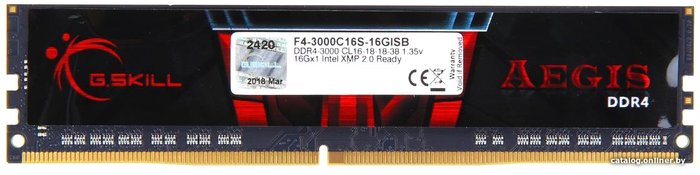 G.Skill Aegis 16GB DDR4 PC4-19200 F4-2400C17S-16GIS оперативную