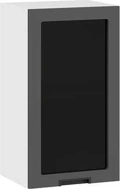 

Шкаф навесной Трия Гренада 1В4С (белый/холст вулкан)