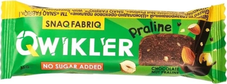 Протеиновый батончик Snaq Fabriq Qwikler (35 г, шоколадно-ореховое пралине)