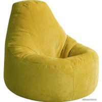 Кресло-мешок Kreslomeshki Айтишник велюр (XXL, горчица)