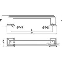  AKS скоба мет. IONIKA 128 шлифованная сталь, в Барановичах