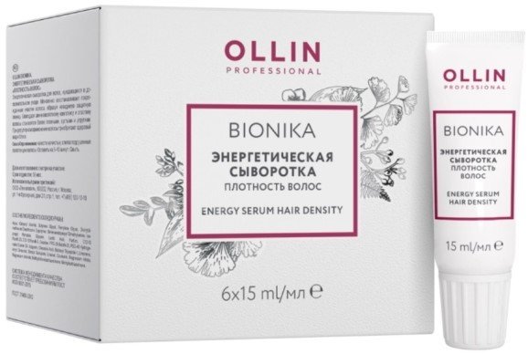 

Сыворотка Ollin Professional BioNika Плотность волос энергетическая 6x15 мл