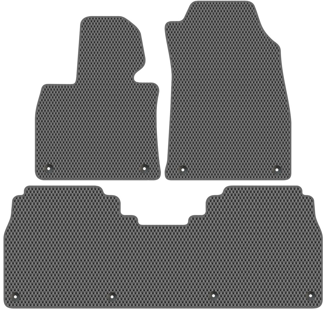 

Комплект ковриков для авто Alicosta Hongqi E-HS9 I (suv / E-HS9) 2021 - Н.В. задний цельный (серый, ромб)