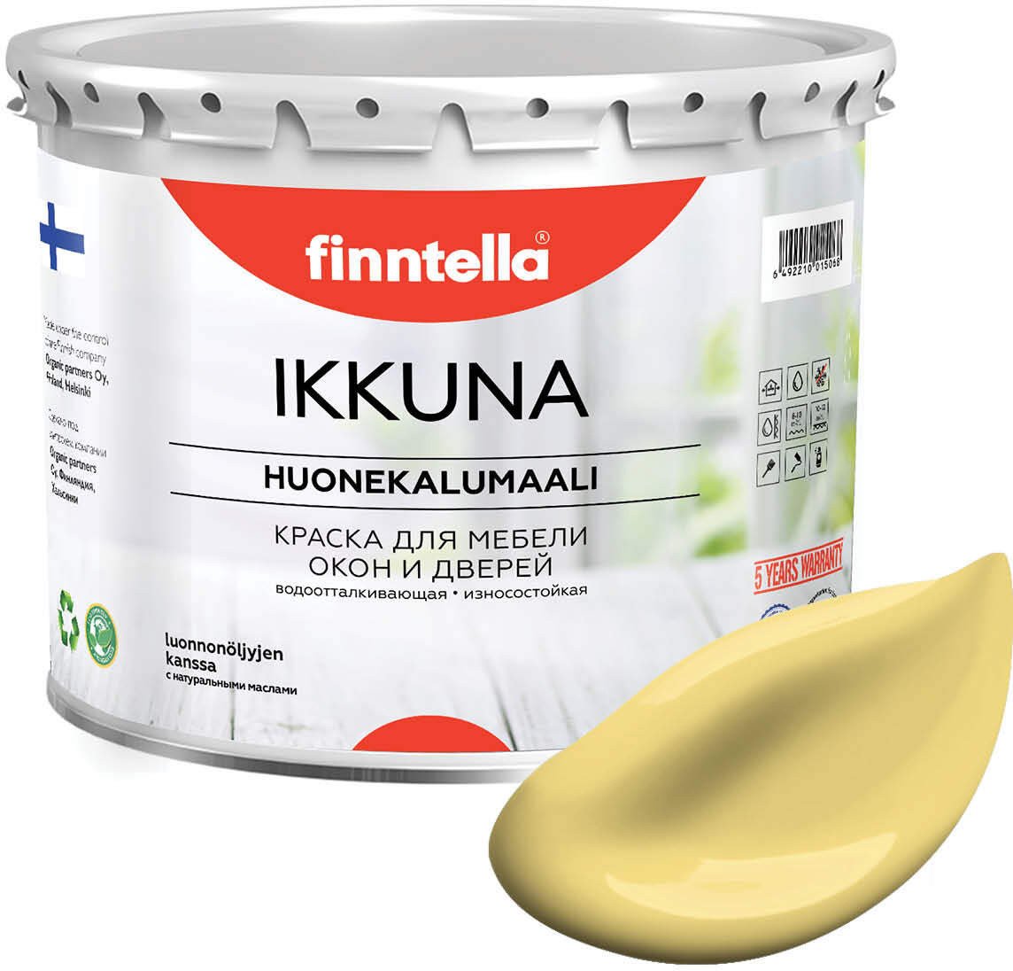 

Краска Finntella Ikkuna Maissi F-34-1-3-FL114 2.7 л (желтый)