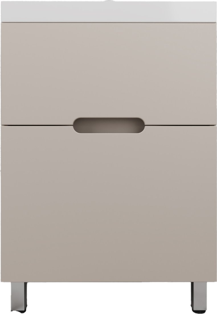 

Symbolite Тумба под умывальник Матис 60 2 ящика (напольная, крем)
