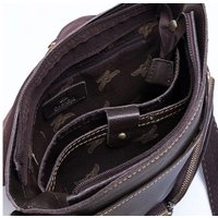 Мужская сумка Poshete 196-1260-6-DBW (коричневый)