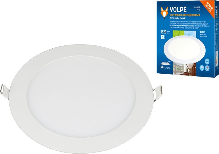 

Светодиодная панель Volpe ULM-Q236 18W/4000K UL-00004664