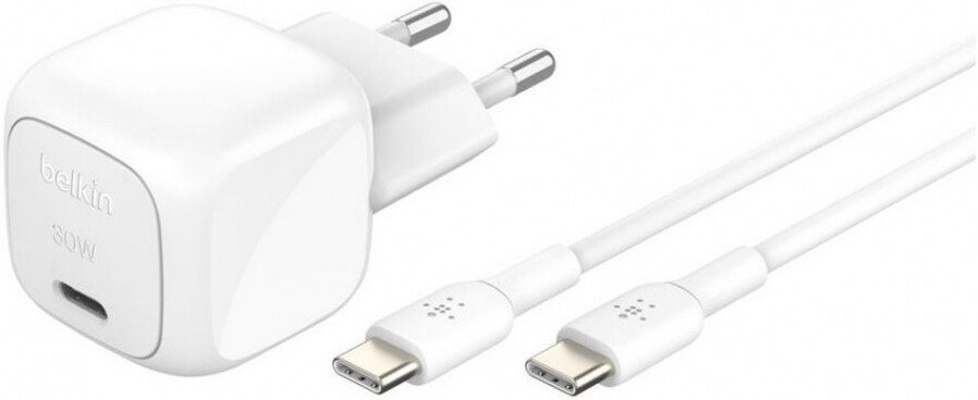 Сетевое зарядное Belkin WCA008KQ1MWH-B6 USB Type-С (белый)