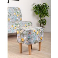 Пуф MONOFIX Одос Принт пуф (лимон светло-серый/микровелюр)