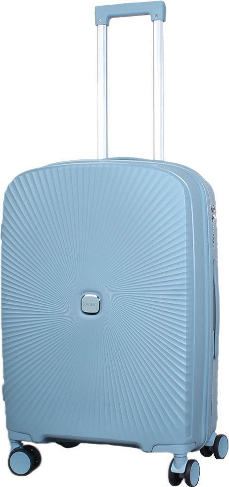 Чемодан-спиннер Eurobags PP-N81 (M, голубой)