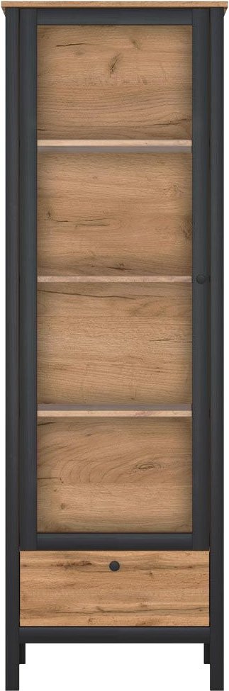 

Шкаф-витрина Black Red White Loft REG1W1S (дуб вотан/черный)