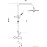 Душевая система  Gross Aqua Flat GA9008SMD02
