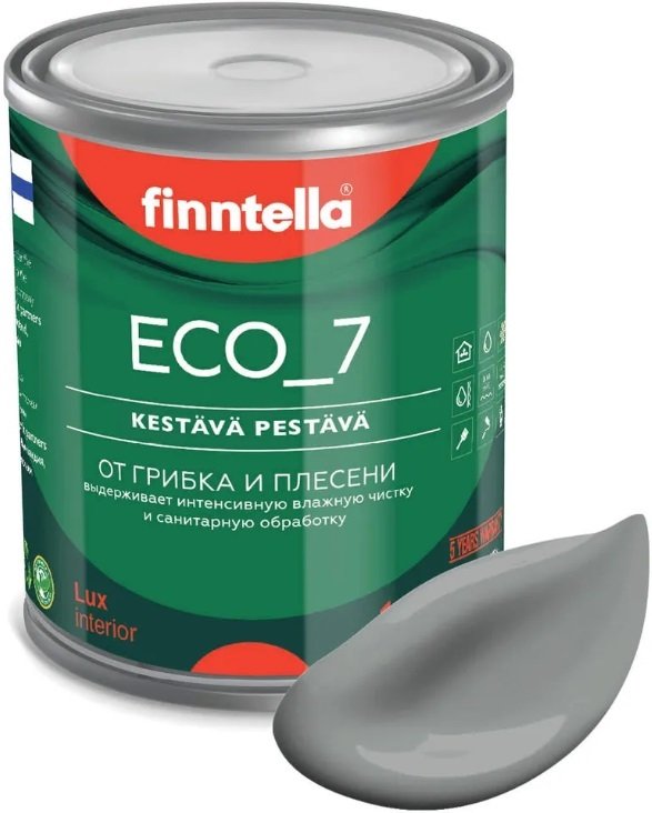 

Краска Finntella Eco 7 Tiina F-09-2-1-FL058 0.9 л (темно-серый)