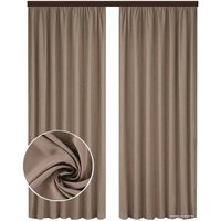 Комплект штор ИП Романович Е.Ю. Светонепроницаемые блэкаут на ленте 1.5x2.5 м (кофейный, 2 шт)