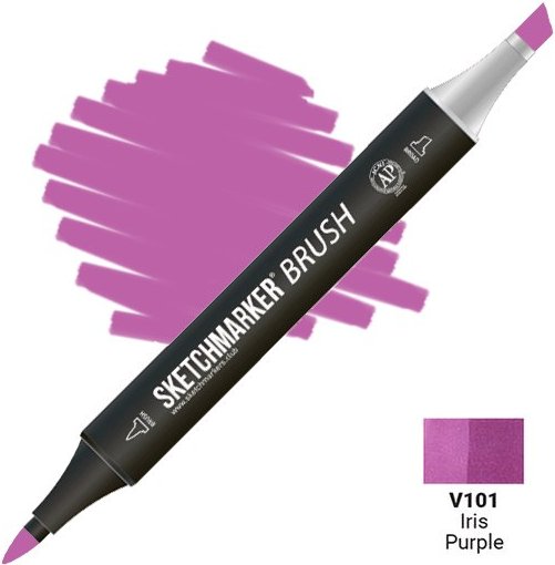 

Маркер художественный Sketchmarker Brush Двусторонний V101 SMB-V101 (фиолетовый ирис)