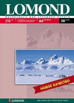 

Фотобумага Lomond Глянцевая А4 215 г/кв.м. 50 листов (0102057)