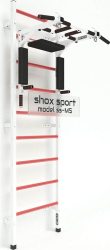 Шведская стенка (лестница) Shox M5 (белый/красный)