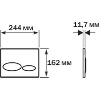 Панель смыва Aquatek KDI-0000073 (хром матовый) в Орше