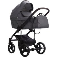 Универсальная коляска BEBETTO Magnum Light SE Pro (2 в 1, 07 темно-серая кожа/черная рама)