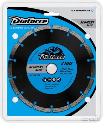 Отрезной диск алмазный  Diaforce Segment Basic 510180