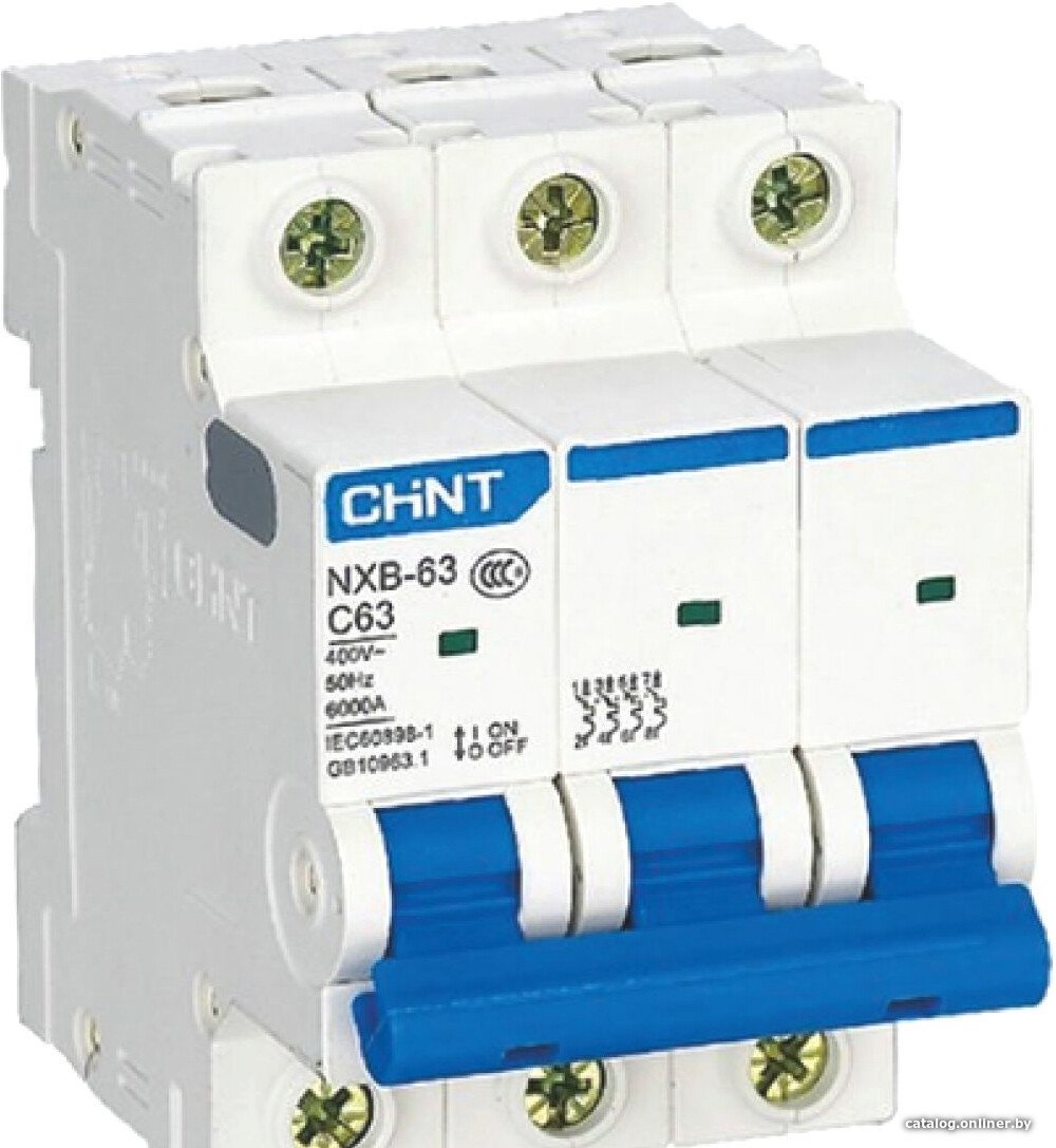 Выключатель автоматический Chint NXB-63S 3P 16A 4.5кА C 296827