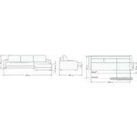 Угловой диван Craftmebel Boss Max угол new (ткань, monolit темно-синий) в Орше