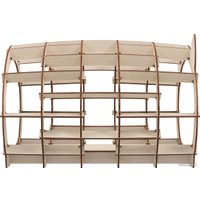 Сборная модель Eco-Wood-Art «Кошкин дом» натуральный каркас — белый мех