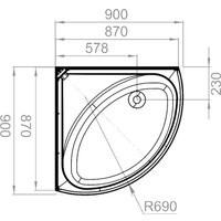 Душевая кабина Domani-Spa Simple 99 High Black DS01Sm99HWCl00.Gt-V1.2-Black (белый/прозрачное стекло) в Орше