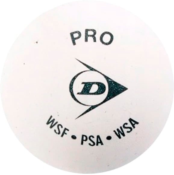 

Набор мячей для сквоша DUNLOP White Pro (1 желтая точка, 12 шт)