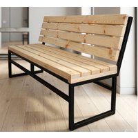 Скамейка N3 Лофт Garden со спинкой 200x50x82 (коричневый)