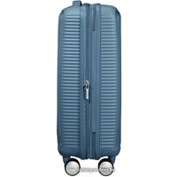 Чемодан-спиннер American Tourister SoundBox Stone Blue 55 см