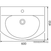 Умывальник Colombo Лотос 60 мебельный [S14196000]