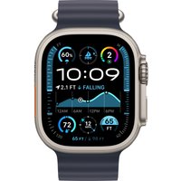 Умные часы Apple Watch Ultra 2 LTE 49 мм (титановый корпус, титановый/темно-синий, ремешок из эластомера)