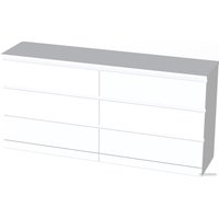 Комод Mio Tesoro Варма 6Д (пигмент, белый)