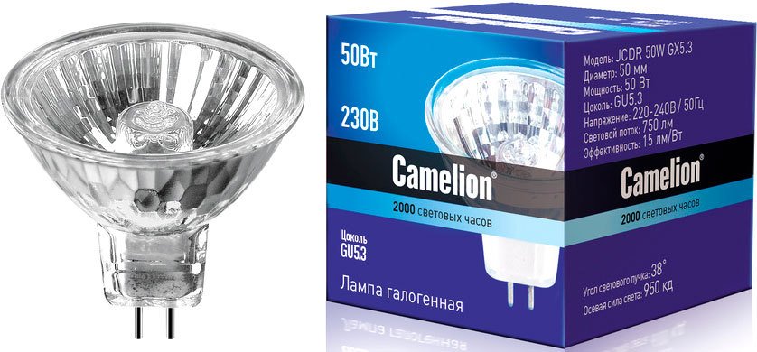 

Галогенная лампа Camelion JCDR 50W GX5.3 1953