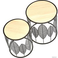 Журнальный столик Halmar Folla (натуральный/черный)