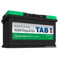 Автомобильный аккумулятор TAB Stop & Go AGM (80 А·ч) [213080]