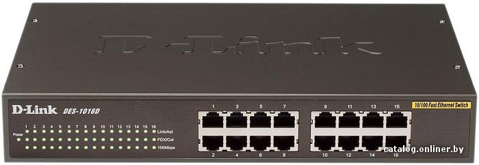 

Неуправляемый коммутатор D-Link DES-1016D