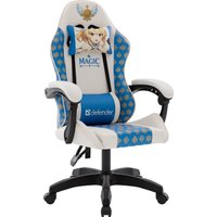 Игровое (геймерское) кресло Defender Legas (белый/синий)