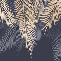 Фотообои Citydecor Пальмовые листья 300x260 бежевый-синий