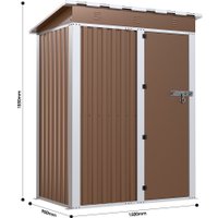  Спстрим с односкатной крышей 1850*1500*900 мм (коричневый)