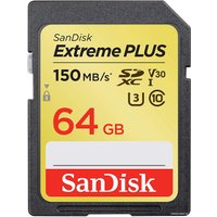 Карта памяти SanDisk Extreme PLUS SDSDXW6-064G-GNCIN SDXC 64GB